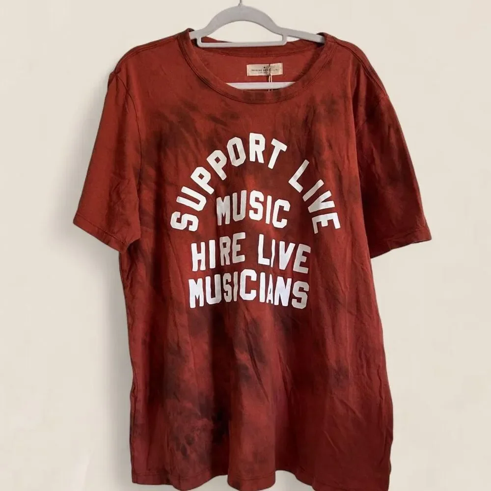 Support Live Music Graphic Tee - Red